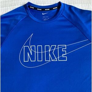 NIKE Blue Swim T-Shirt DRI-FIT UPF40 NESSD690-494 SMALL